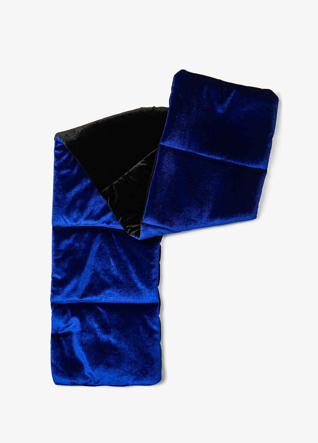 Шарф KOTON однотонный тёмно-синий кэжуал полиэстер, велюр