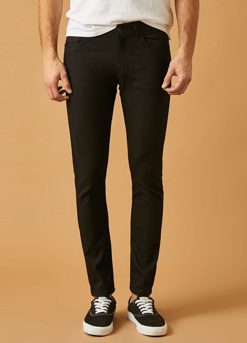 Черные демисезонные укороченные, скинни джинсы KOTON