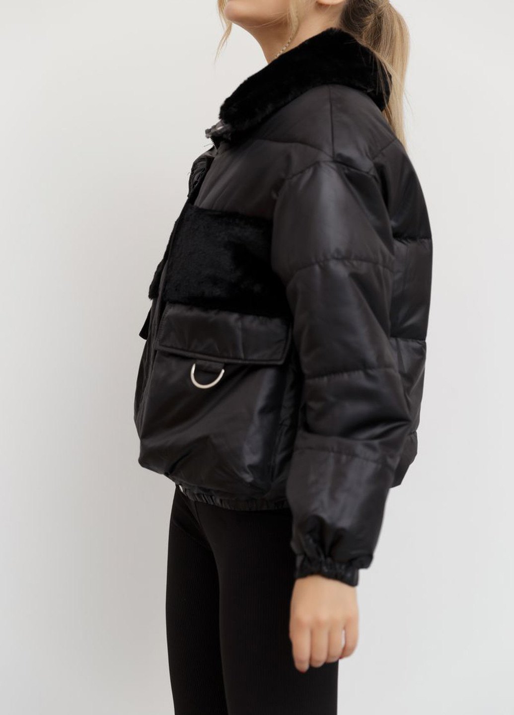 Черная демисезонная куртка Ager