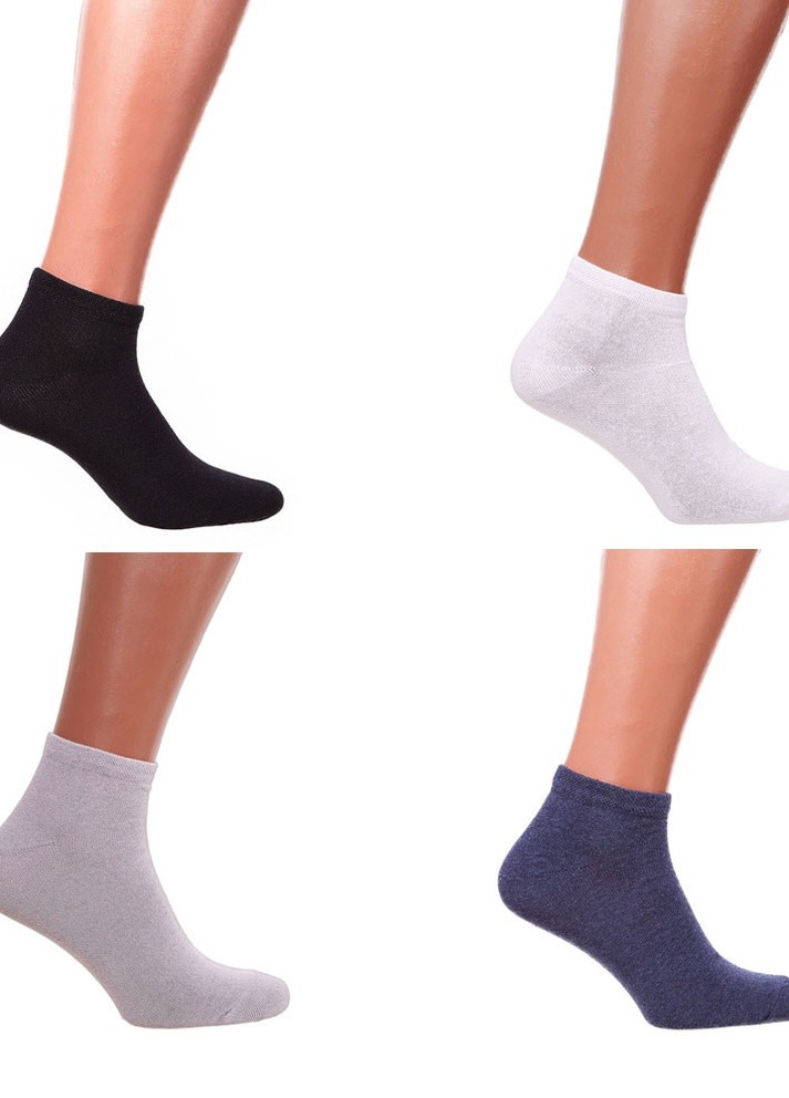Набір чоловічих шкарпеток 10пар, короткі асорті (4 кольори) 43-45 Rix однотонні комбіновані повсякденні