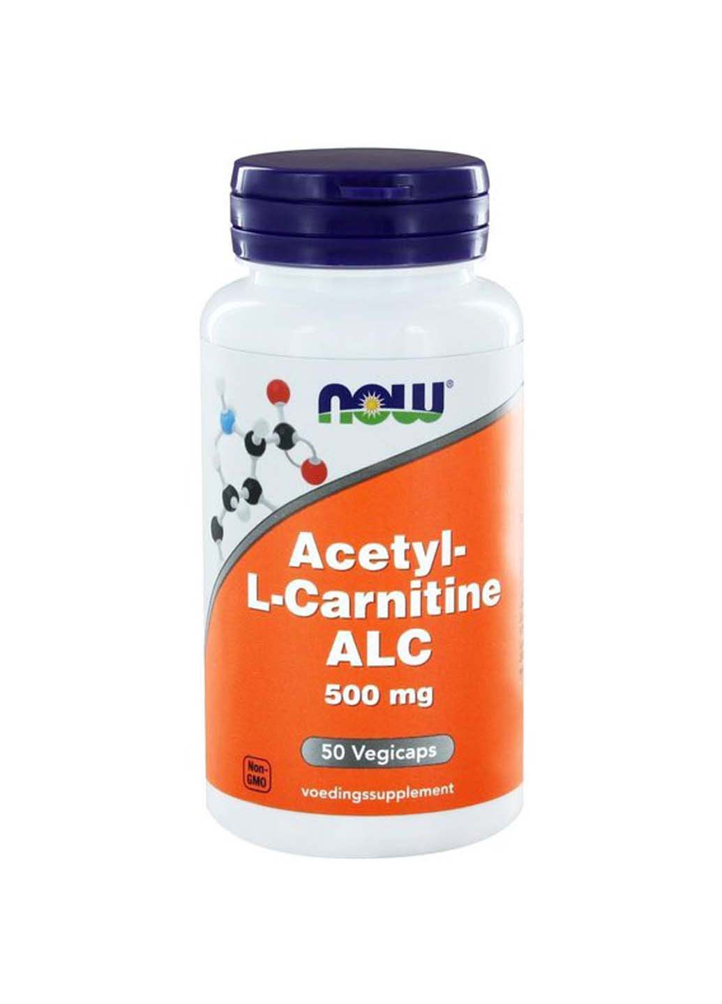 Комплекс Ацетил-Карнитин Acetyl-L-Carnitine 500 mg 50 Veg Caps Now Foods
