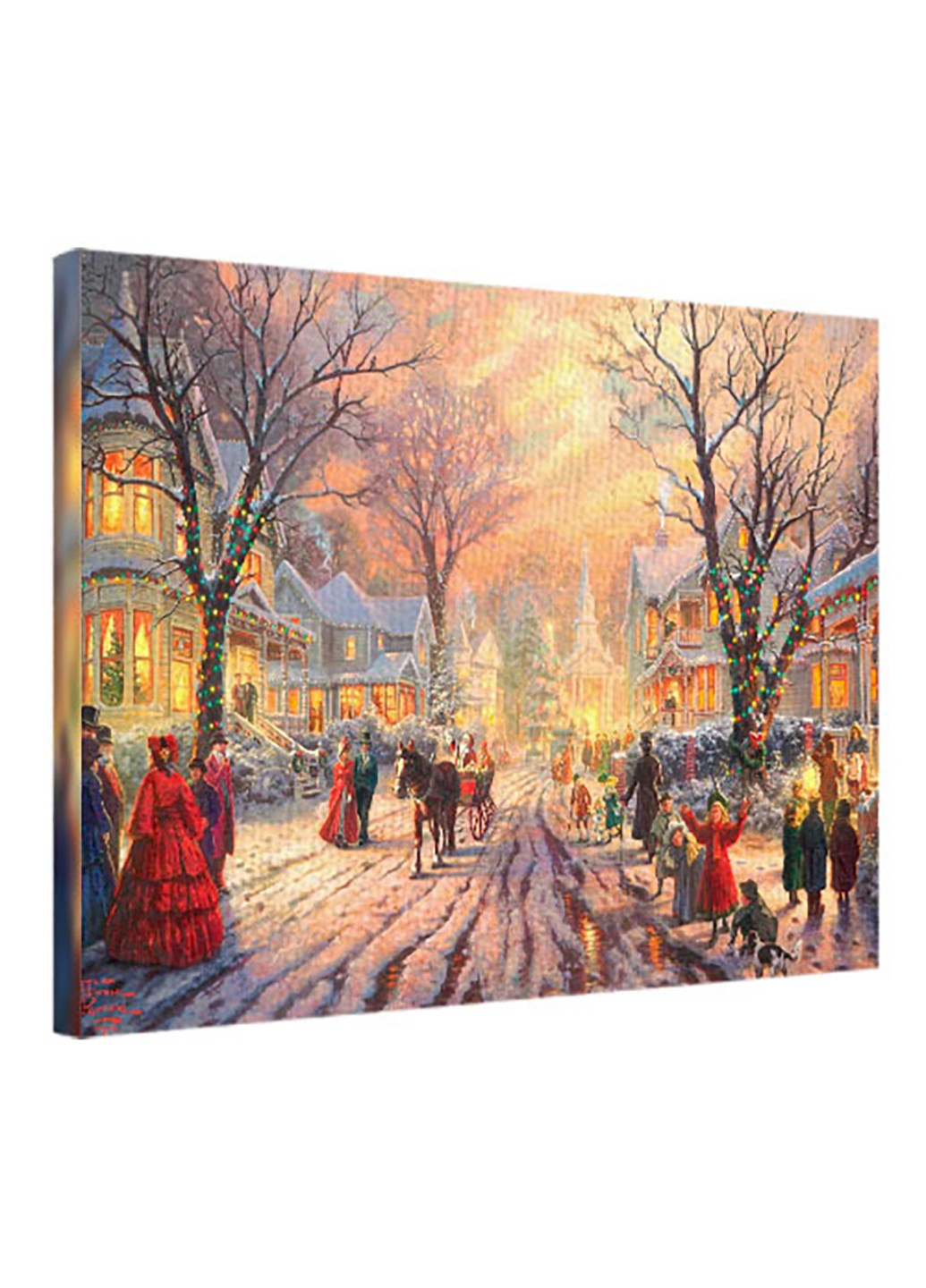 Картина на ткани Викторианское рождество 45х65х2 см Presentville комбинированная