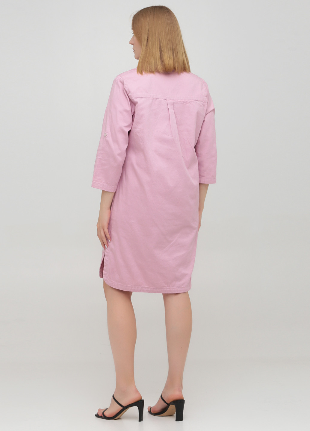 Светло-розовое кэжуал платье Collection L однотонное