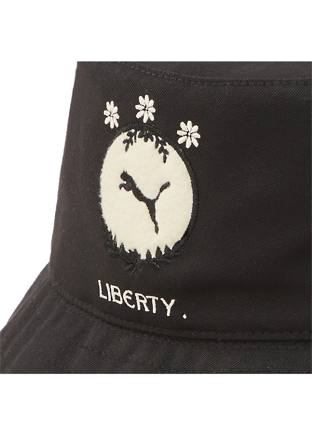 Панама x LIBERTY Women's Bucket Hat Puma однотонная чёрная спортивная полиэстер