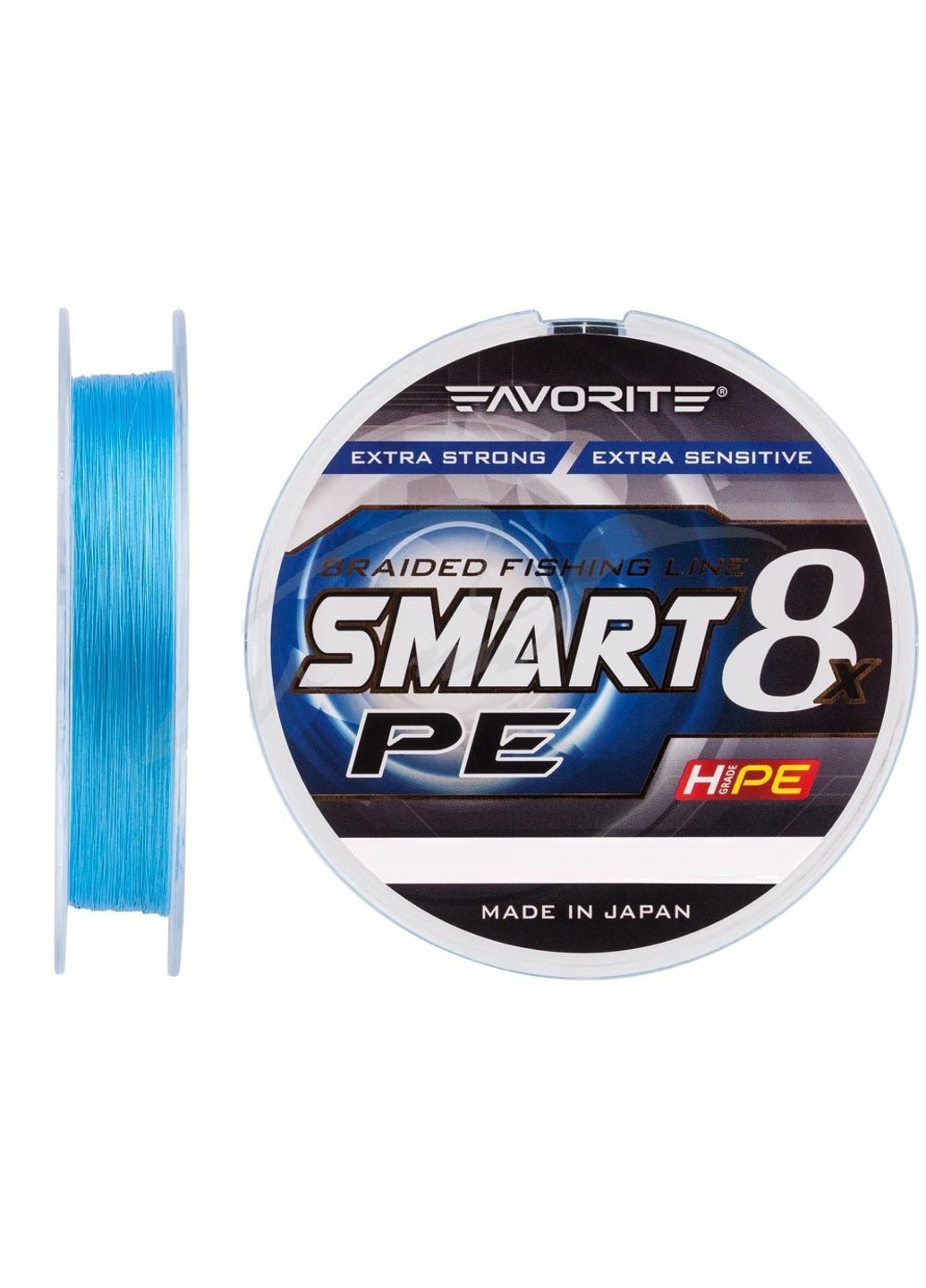 1693-10-70 Шнур Smart PE 8x 150м (sky blue) # 0.5 / 0.117mm 8lb / 4.1kg Favorite блакитна