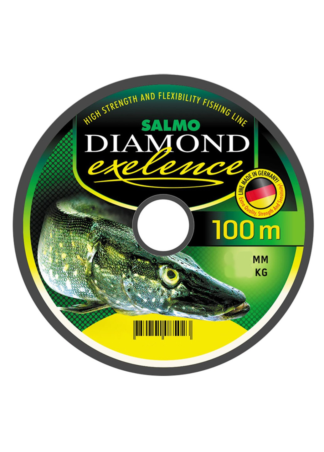 Леска DIAMOND EXELENCE 100 m 0,45мм 16,5кг/36lb (4027-045) Salmo светло-зелёная