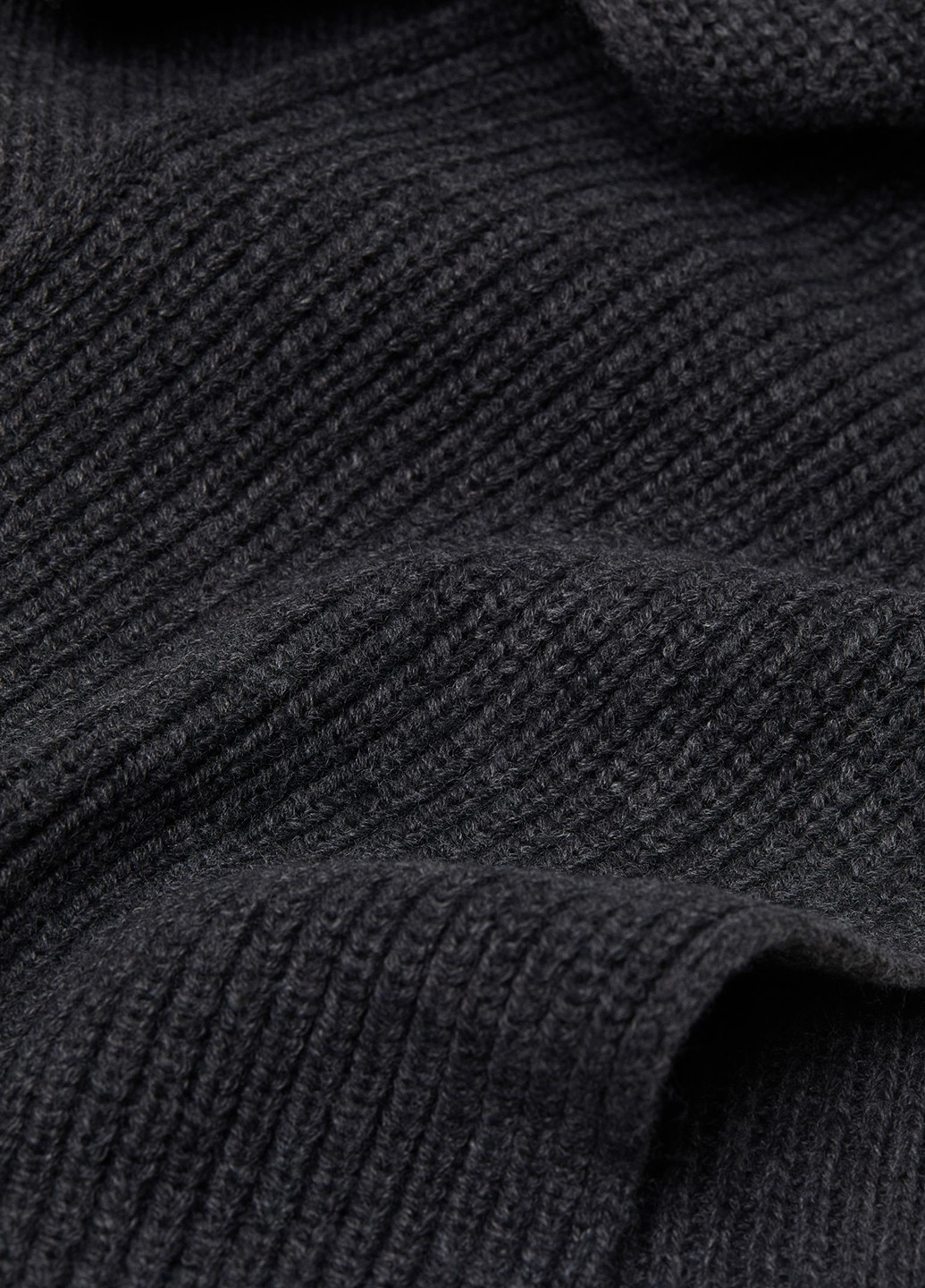 Шарф H&M меланж темно-сірий кежуал акрил
