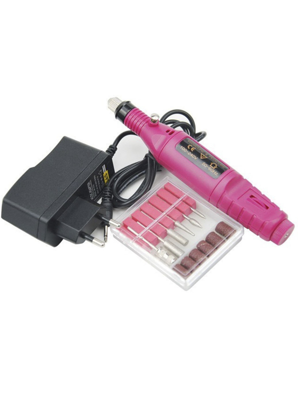 Машинка для маникюра и педикюра 6 в 1, полировка ногтей, фрезер, фрезерный аппарат VARIABLE SPEED Good Idea розовая