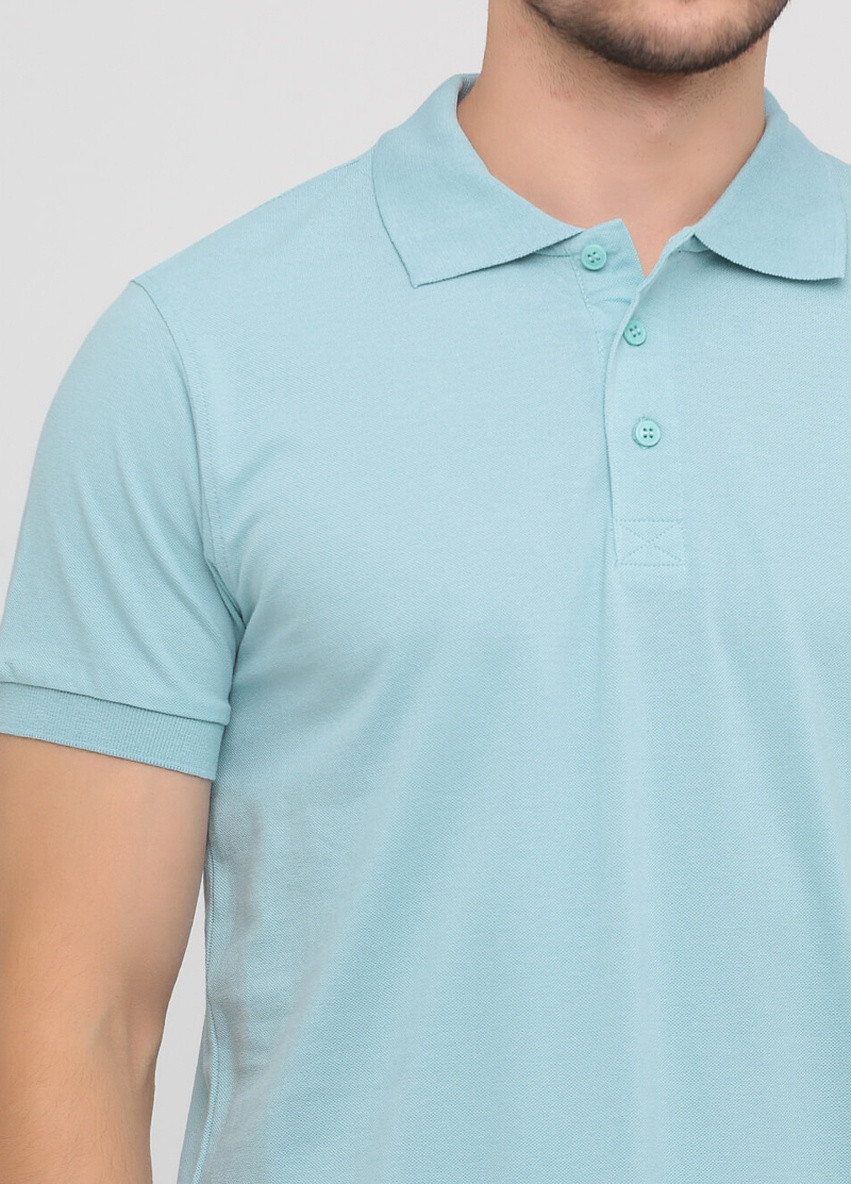 Голубой футболка-мужское премиальное хлопковое поло с коротким рукавом для мужчин Stedman однотонная