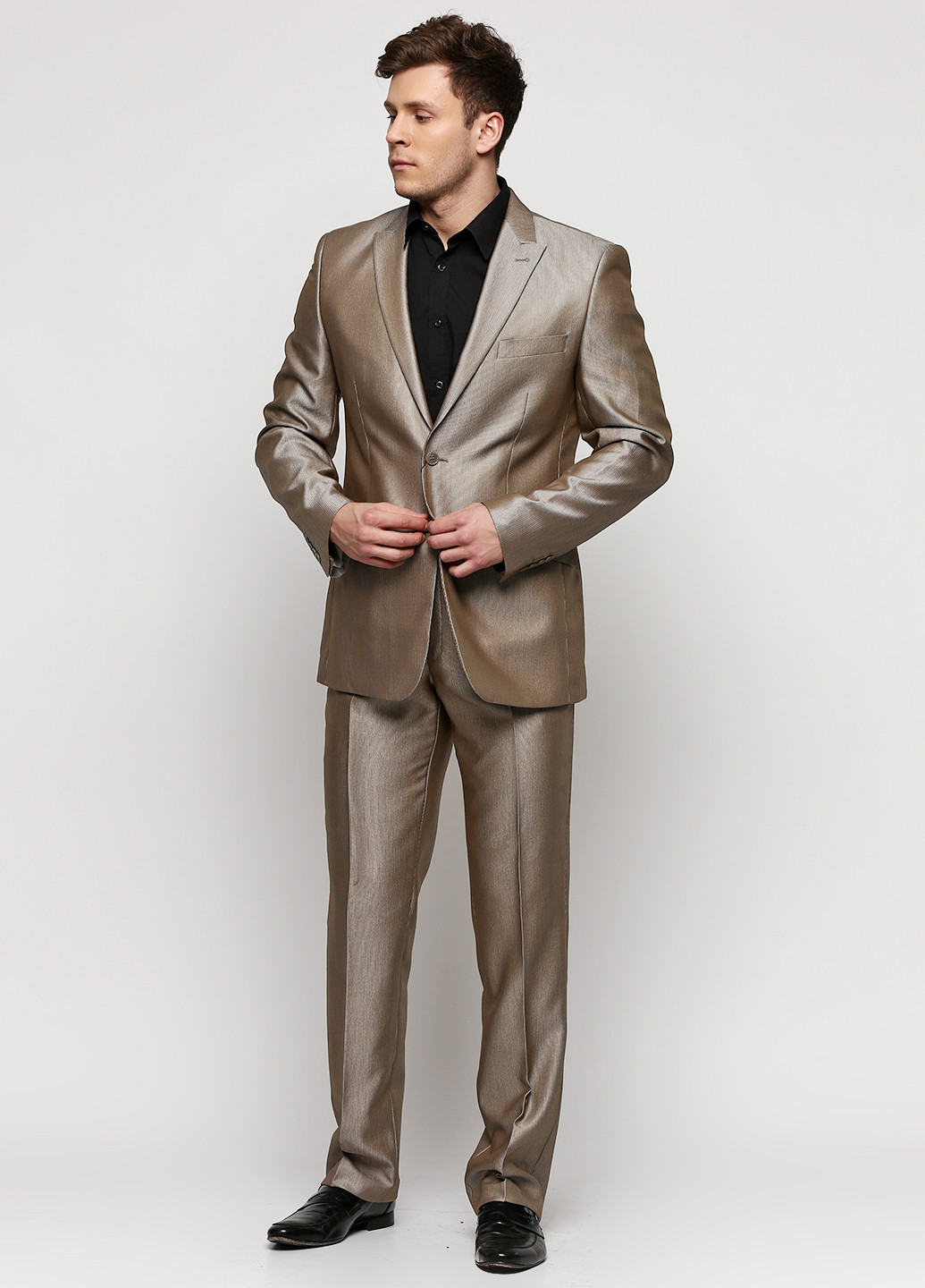 Коричневый демисезонный костюм (пиджак, брюки) брючный Galant