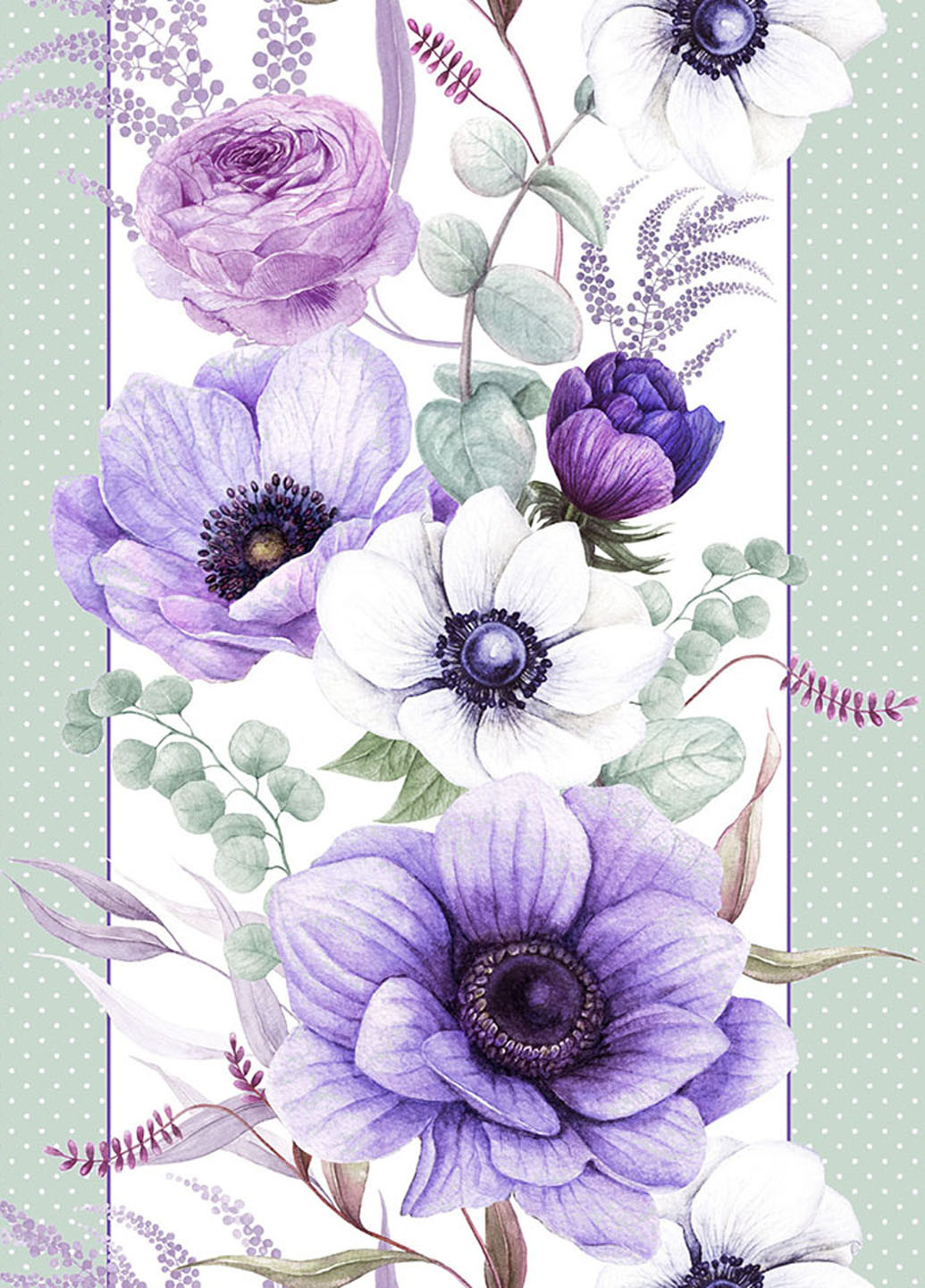 Скатерть-дорожка (раннер) "Виолет" 140х47см Homedec Раннер цветочный бирюзовый