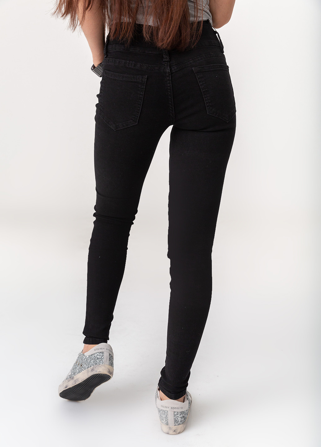 Черные демисезонные скинни джинсы Legend Jeans