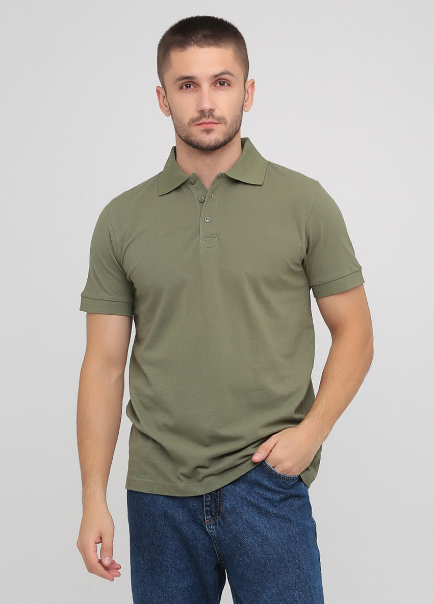 Оливковая футболка-мужское премиальное хлопковое поло с коротким рукавом для мужчин Stedman однотонная