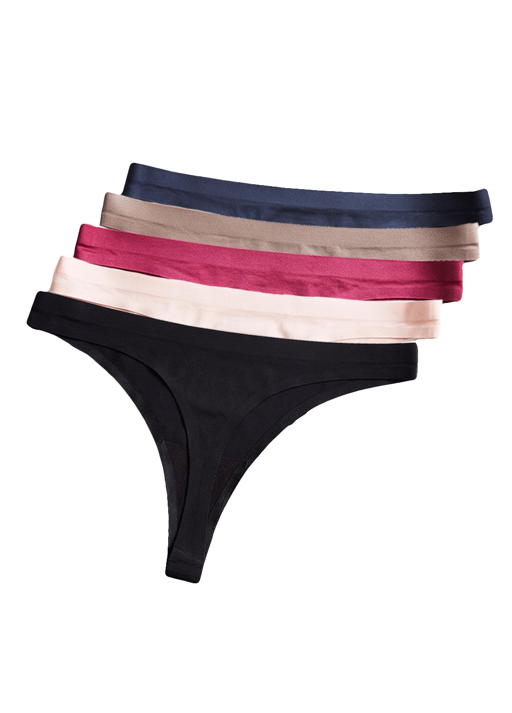 Труси (5 шт.) Woman Underwear стрінги однотонні комбіновані повсякденні нейлон