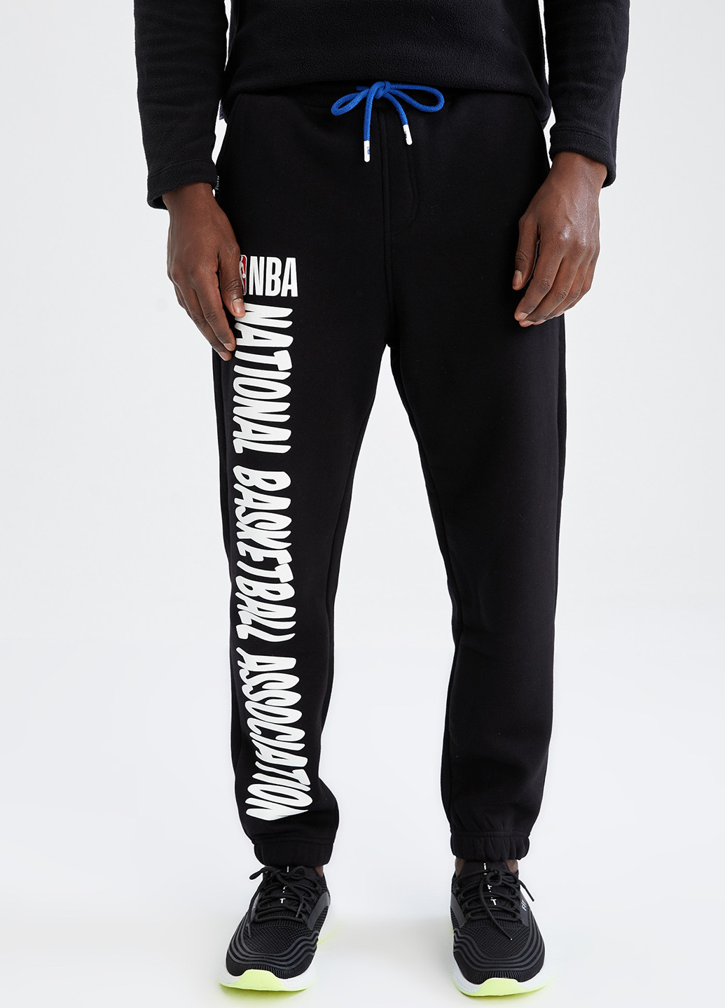 Джогери NBA Wordmark DeFacto Джогеры джогери написи чорні кежуали бавовна