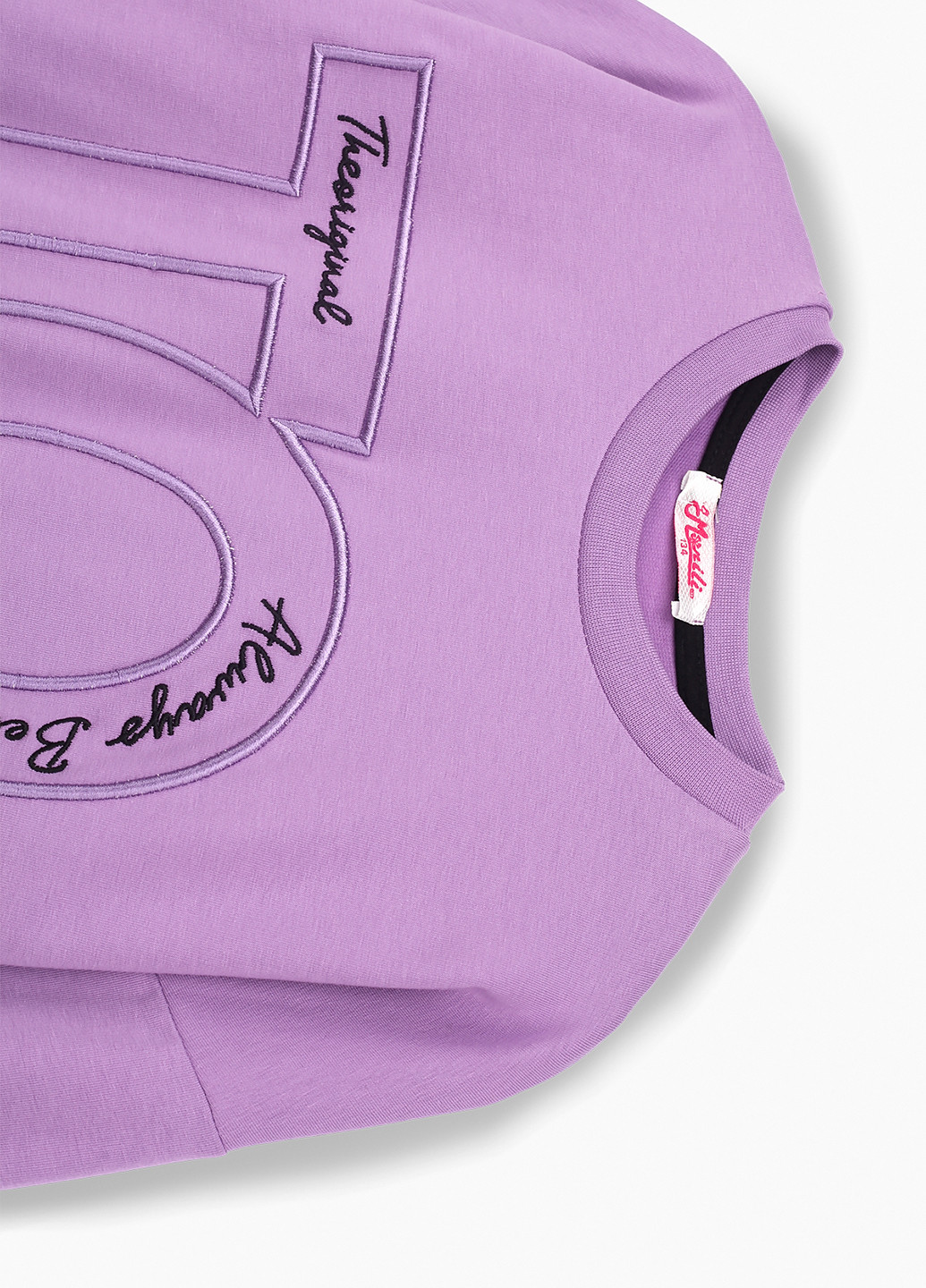 Monili свитшот надпись фиолетовый кэжуал трикотаж, хлопок