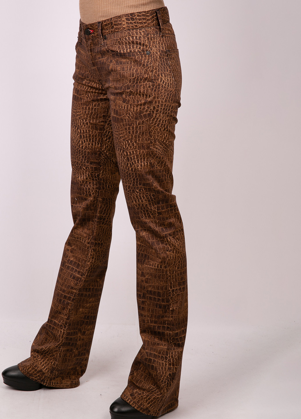 Коричневые кэжуал демисезонные клеш брюки Ralph Lauren