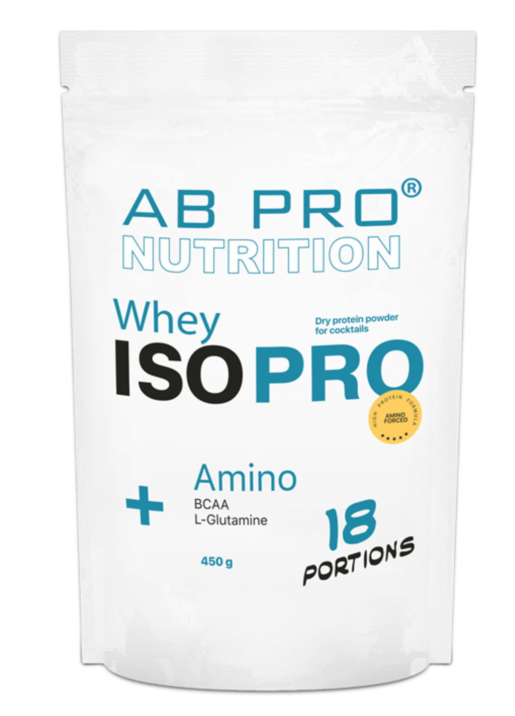Протеин изолят ISO PRO Whey+ Amino 450 г манго AB PRO На сушку белая