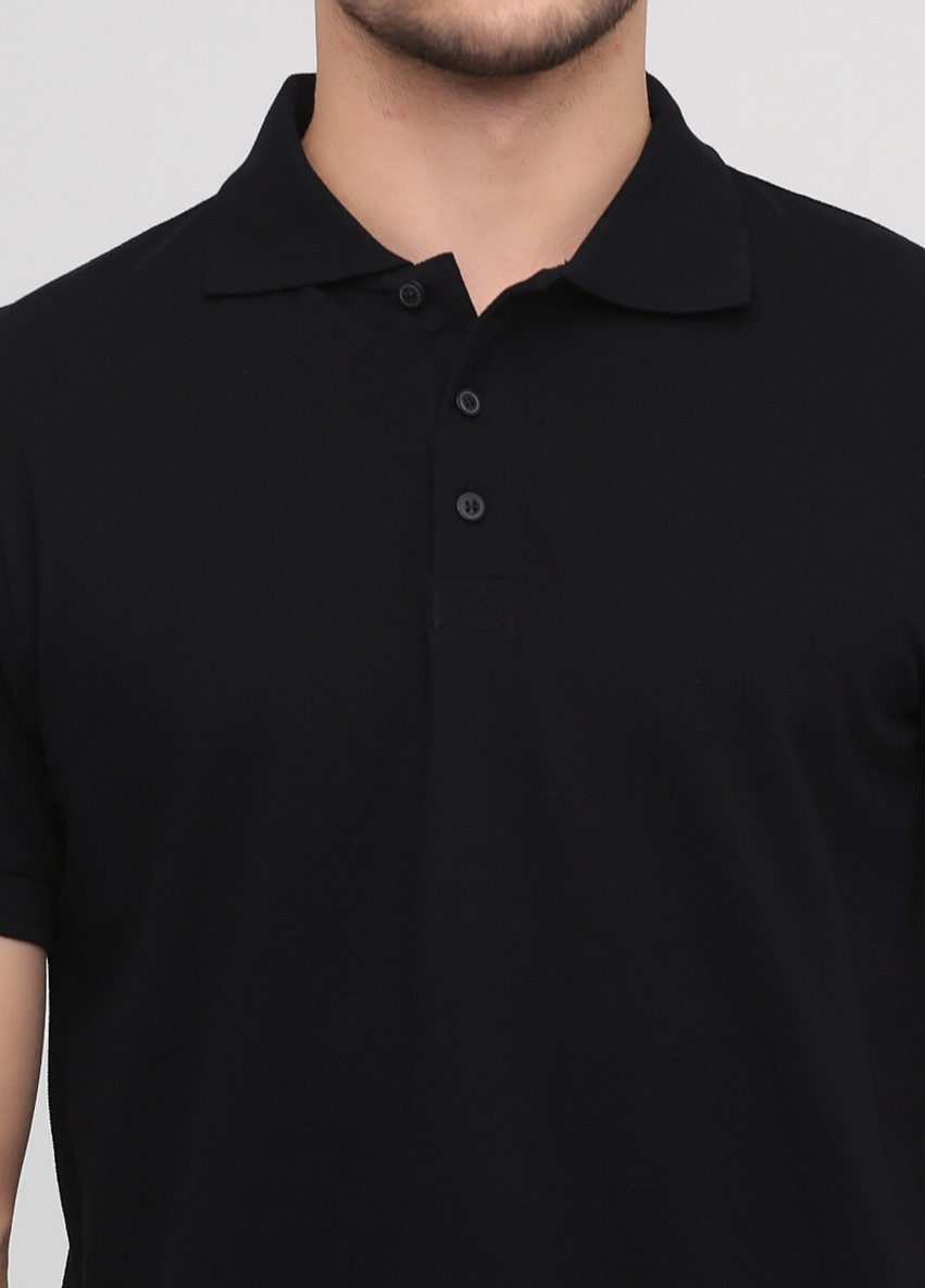 Черная футболка-мужское премиальное хлопковое поло с коротким рукавом для мужчин Stedman однотонная