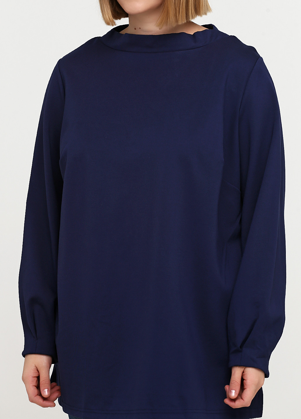 Темно-синя демісезонна блуза Sheego