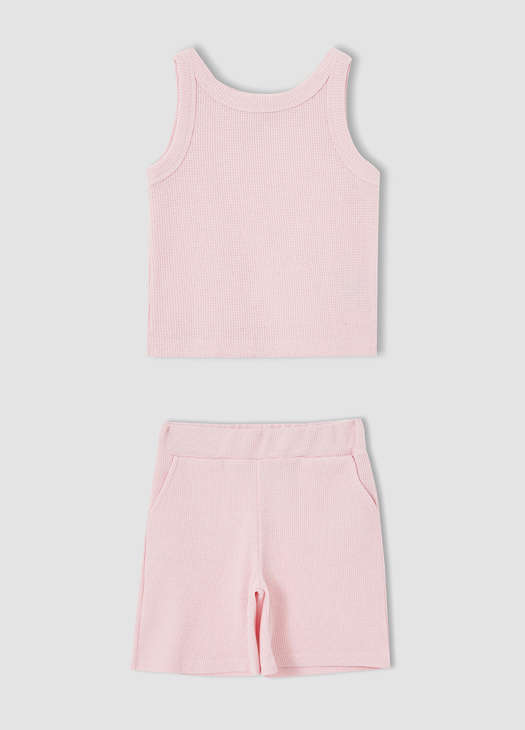 Світло-рожевий літній комплект (майка, шорти) DeFacto