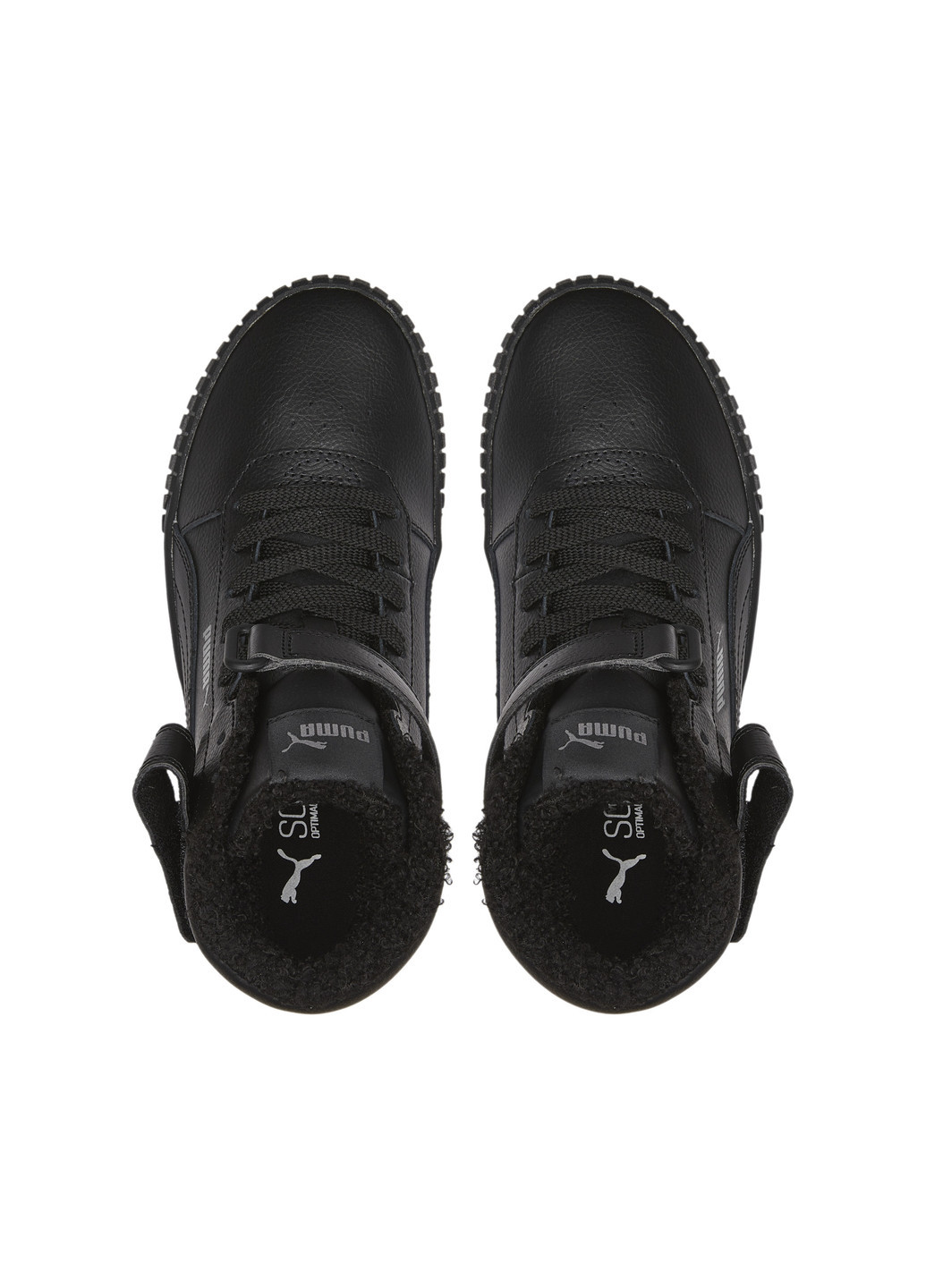 Черные детские кроссовки carina 2.0 mid winter sneakers youth Puma