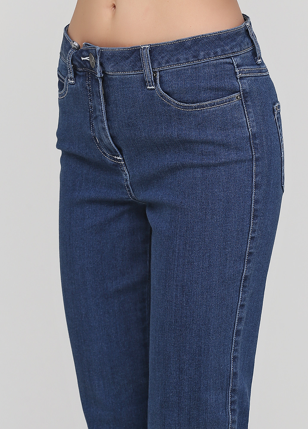 Темно-синие демисезонные прямые джинсы Ashley Brooke