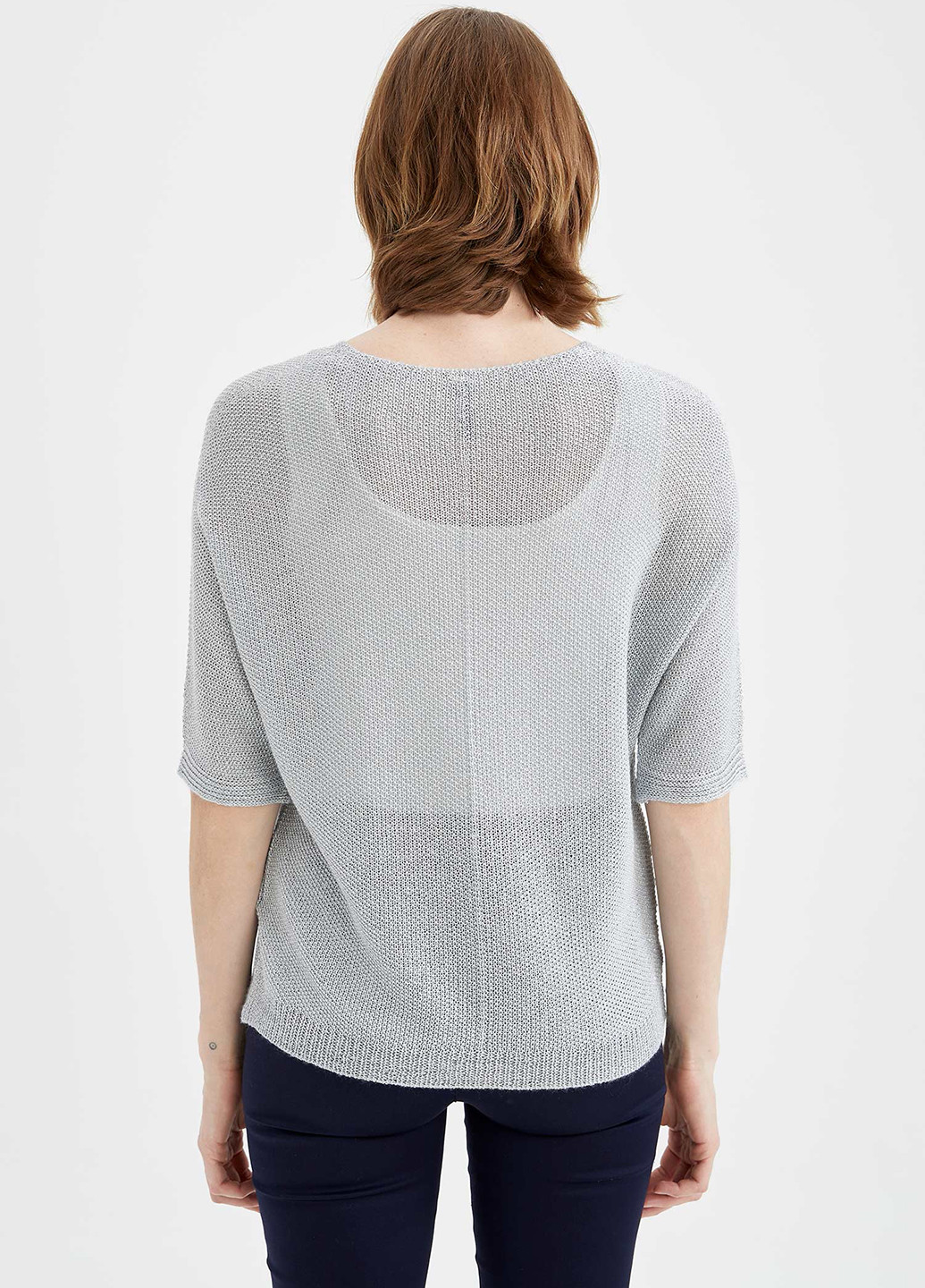 Светло-серый демисезонный полувер пуловер DeFacto