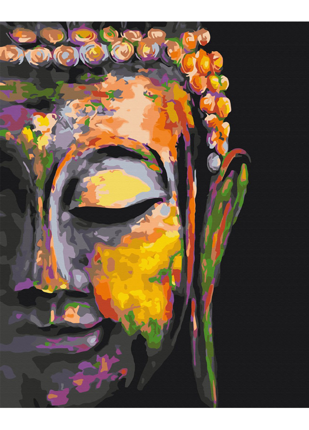 Картина по номерам "Разноцветный Будда" 40х50 см Brushme комбинированные