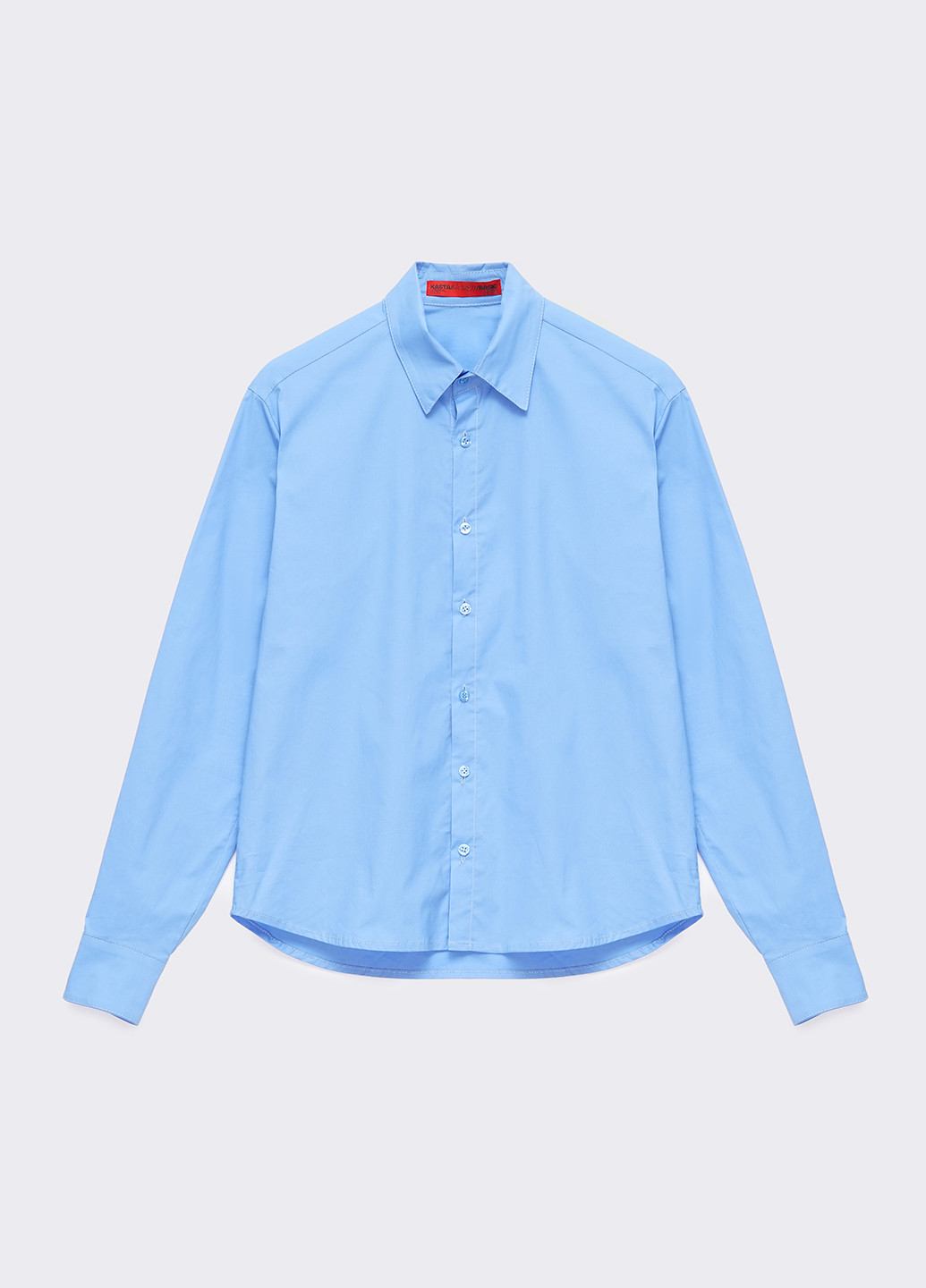 Голубой кэжуал рубашка однотонная KASTA design