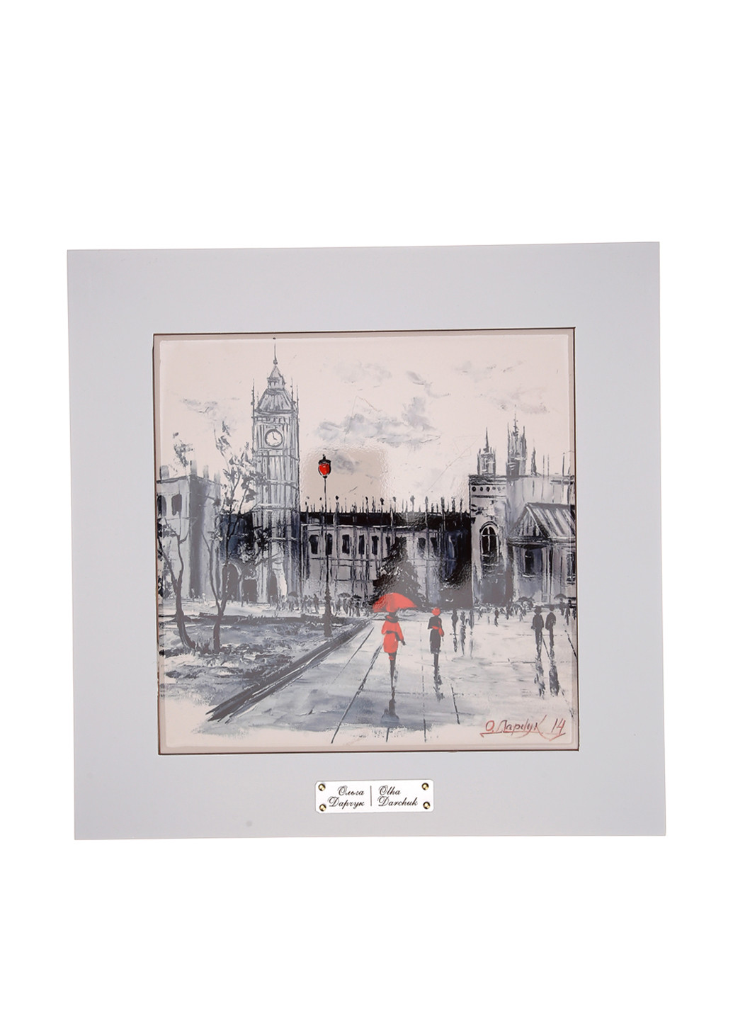 Картина Город Лондон, 28х28 см Allicienti рисунок комбинированная