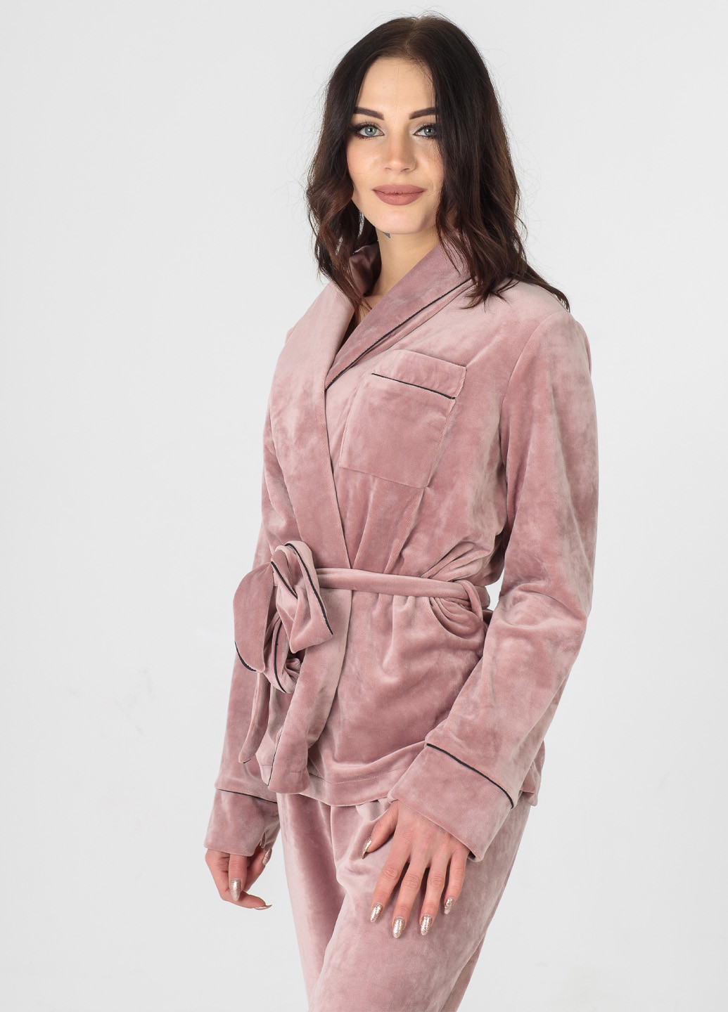 ▻ Розовая Женская пижама кофта + брюки SONTSVIT однотонная • [890] грн ▷  купить в 𝗞𝗮𝘀𝘁𝗮 ✓ Киев, Украина (218926309)