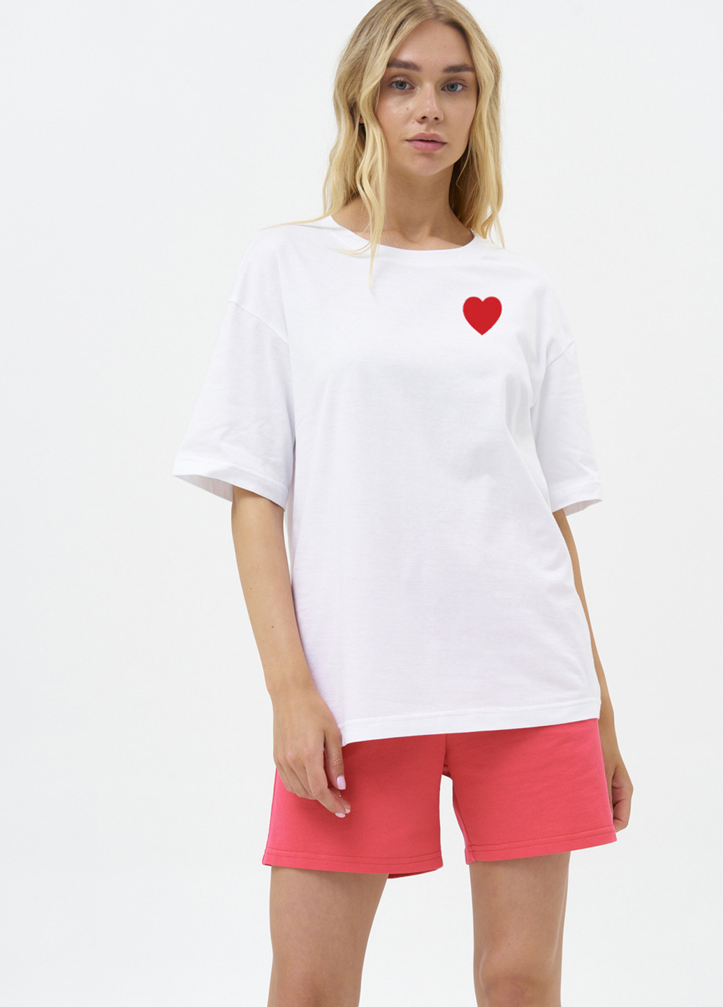 Біла літня футболка жіноча оверсайз KASTA design