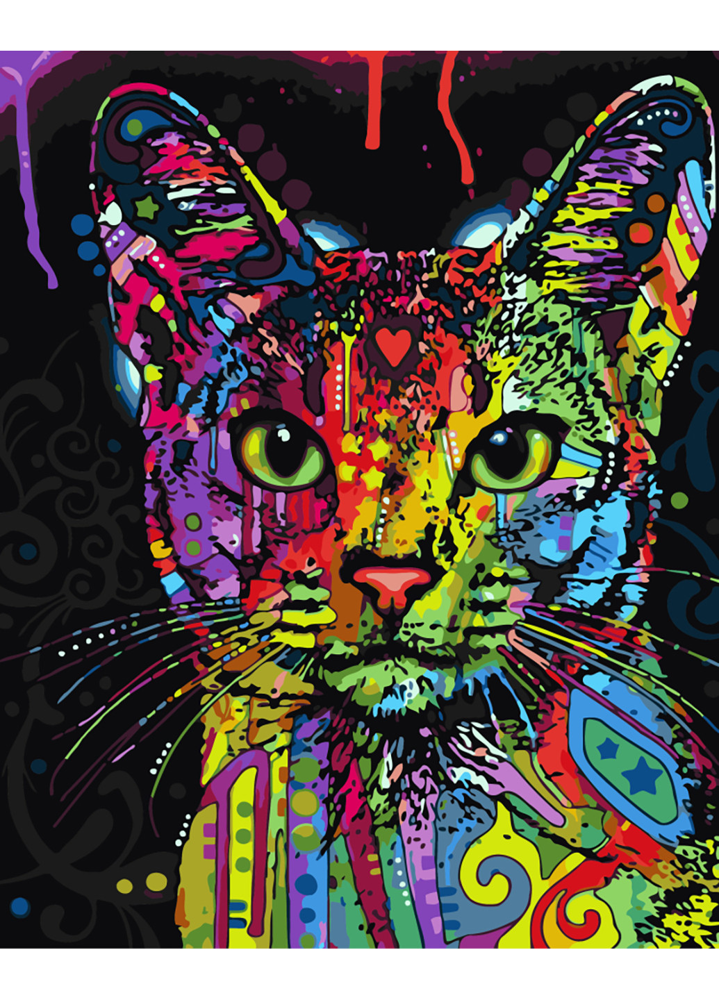 Картина по номерам "Абиссинская кошка" 40х50 см Brushme комбинированные