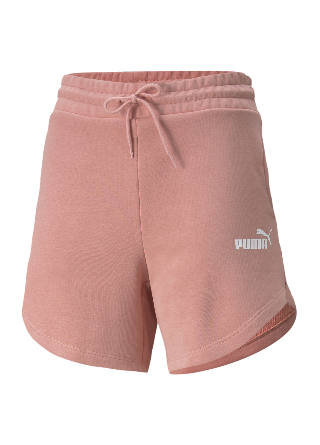 Шорти Essentials High Waist Women's Shorts Puma однотонні рожеві спортивні бавовна, поліестер