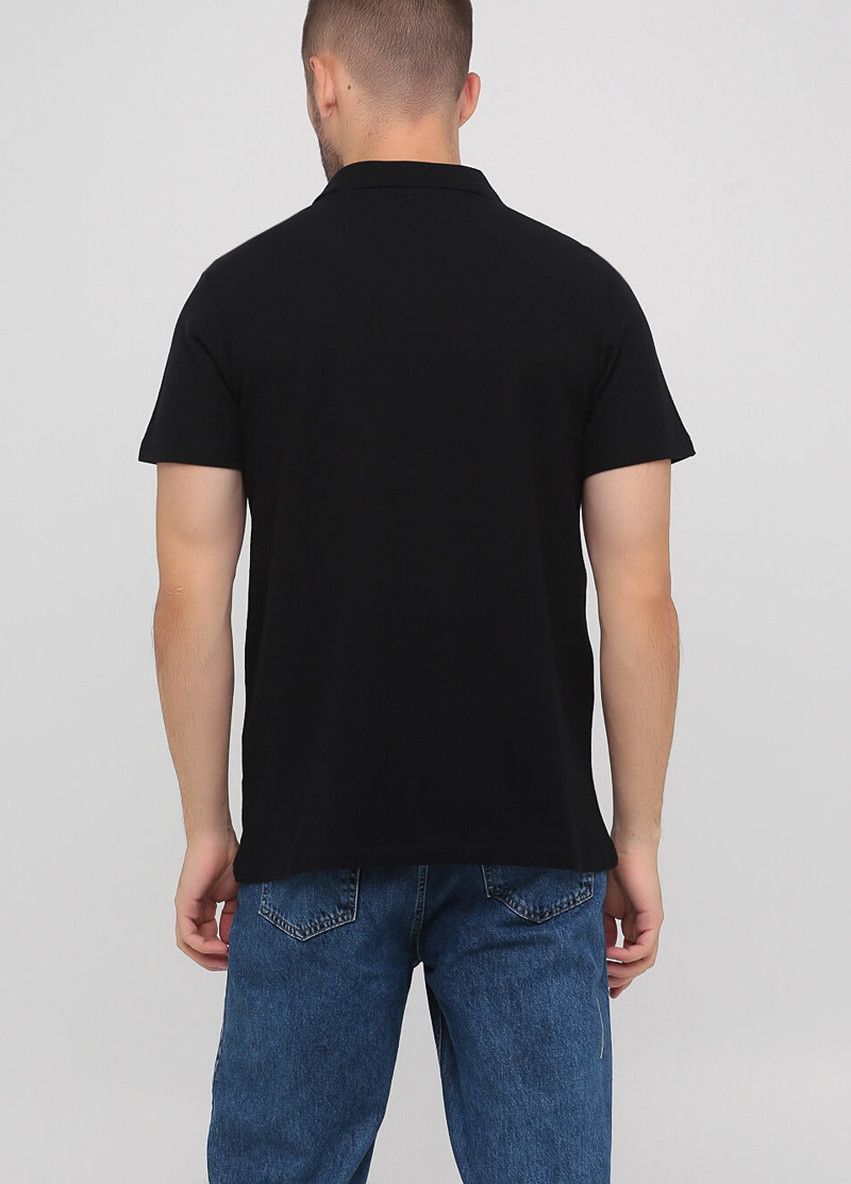 Черная футболка-мужское хлопковое поло с коротким рукавом для мужчин Stedman однотонная