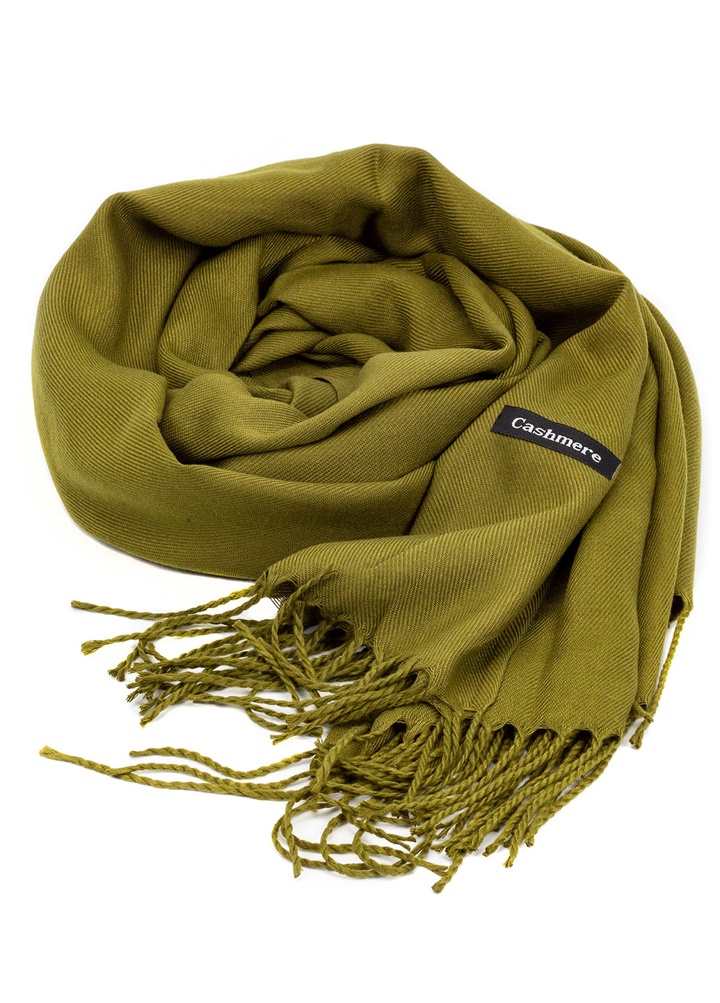 Женский кашемировый шарф, оливковый Cashmere S92019 однотонный оливковый кэжуал акрил, кашемир