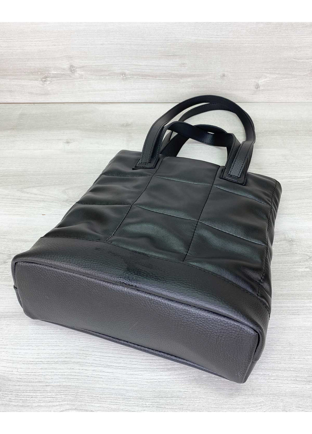 Женская сумка «Бруки» 34х32х12 см WeLassie однотонная чёрная кэжуал
