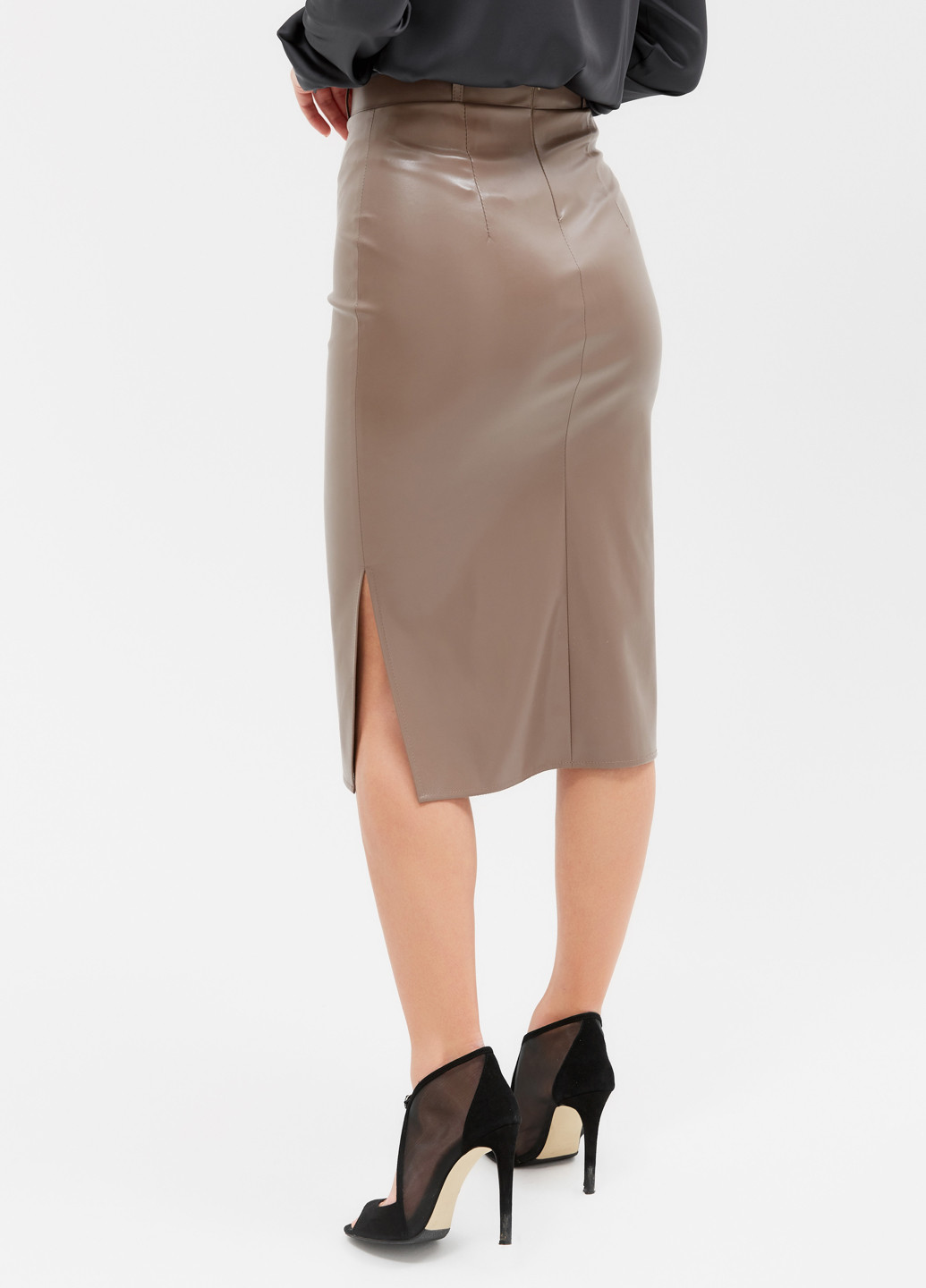 Бежевая кэжуал однотонная юбка ST-Seventeen карандаш
