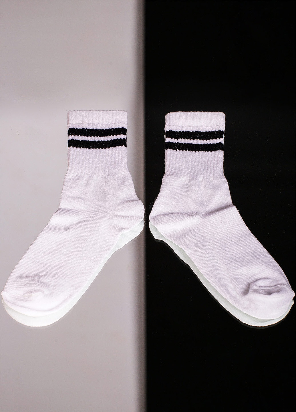 Шкарпетки 20 White Without малюнки білі повсякденні