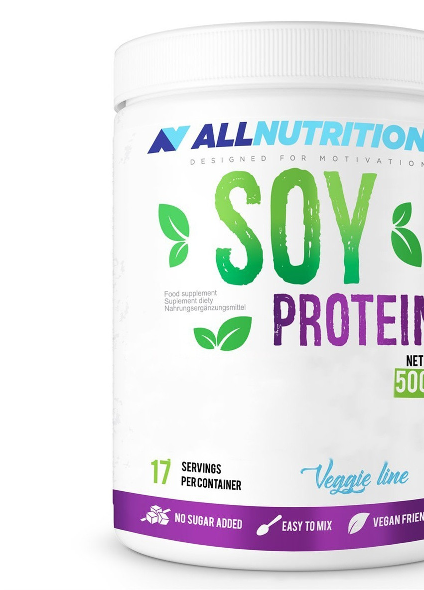 Соєвий протеїн для веганів Soy Protein - 500g White Chocolate with Pineapple ] Allnutrition комбінована