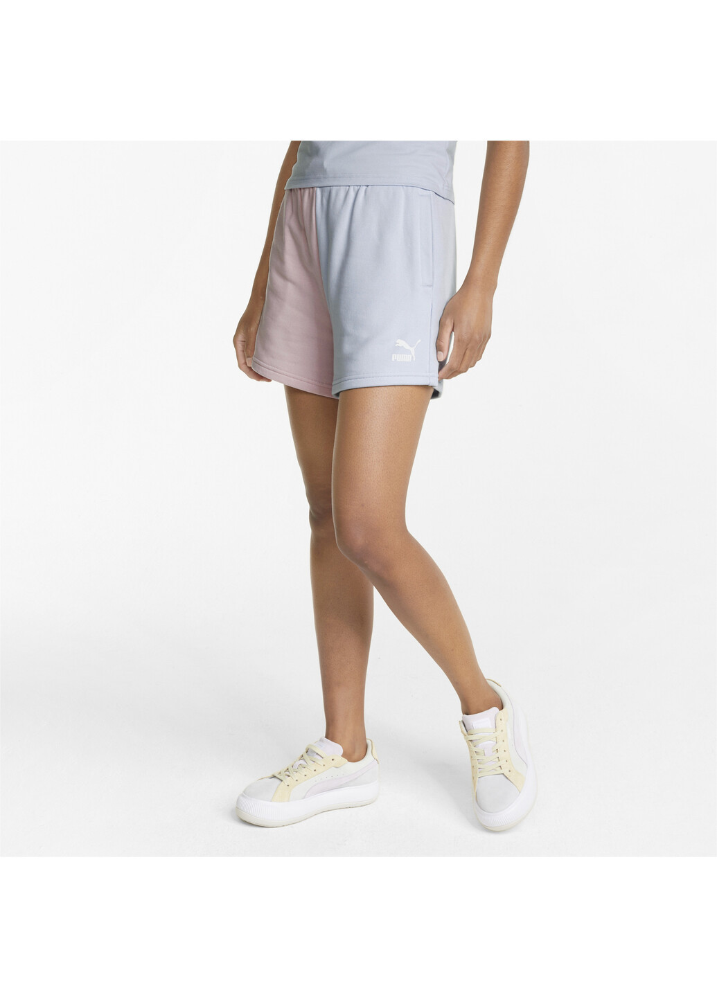 Синие демисезонные шорты classics block high women’s shorts Puma