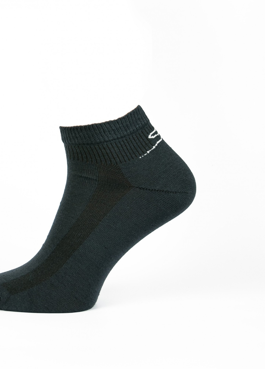 Шкарпетки Нова пара 432, спорт колір-джинс НОВА ПАРА коротка висота с уплотненным носком однотонные тёмно-серые спортивные