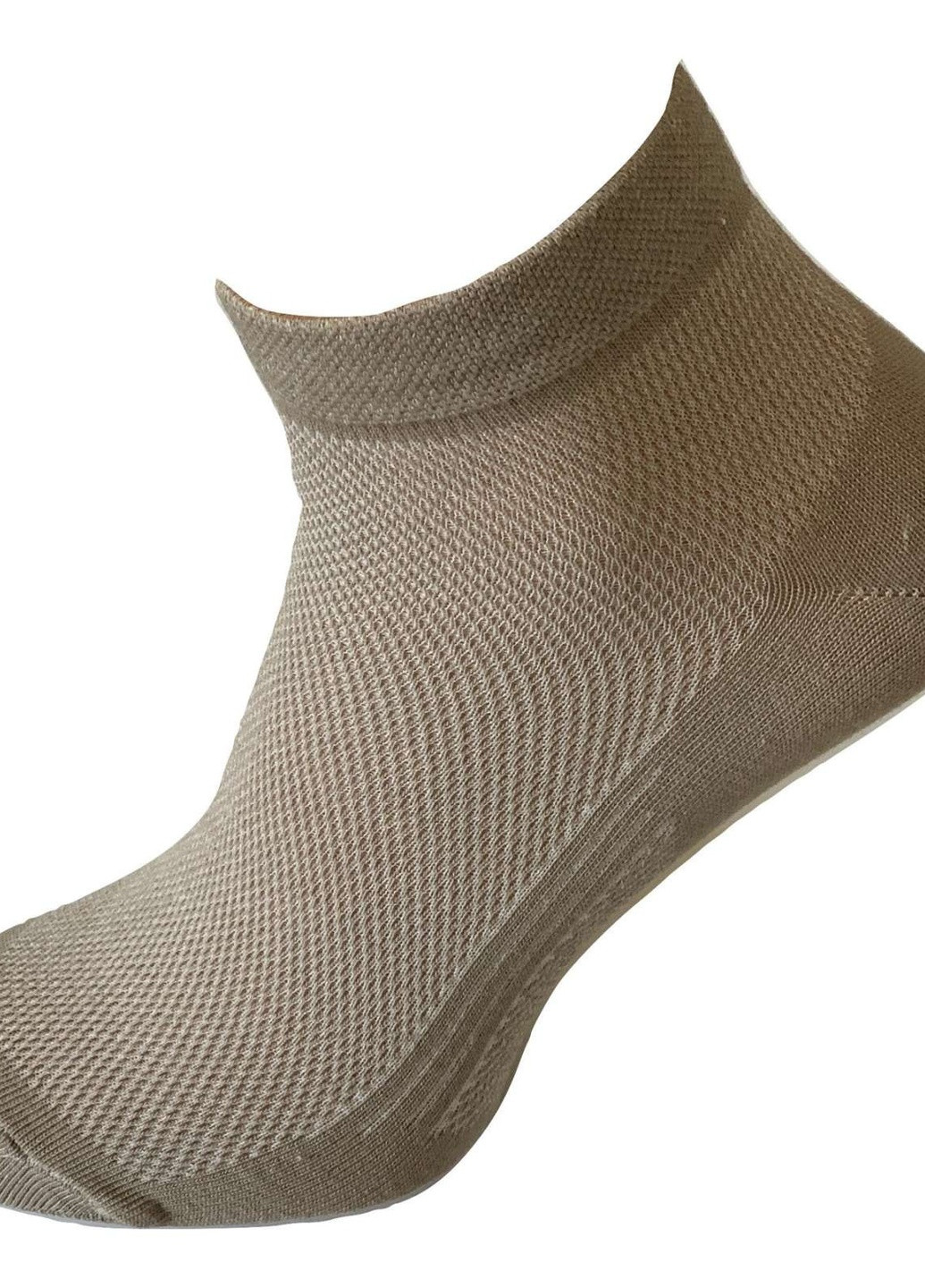 Шкарпетки ТМ "Нова пара" 430 304 літні, коротка висота, НОВА ПАРА з ущільненім носком однотонні пісочні повсякденні