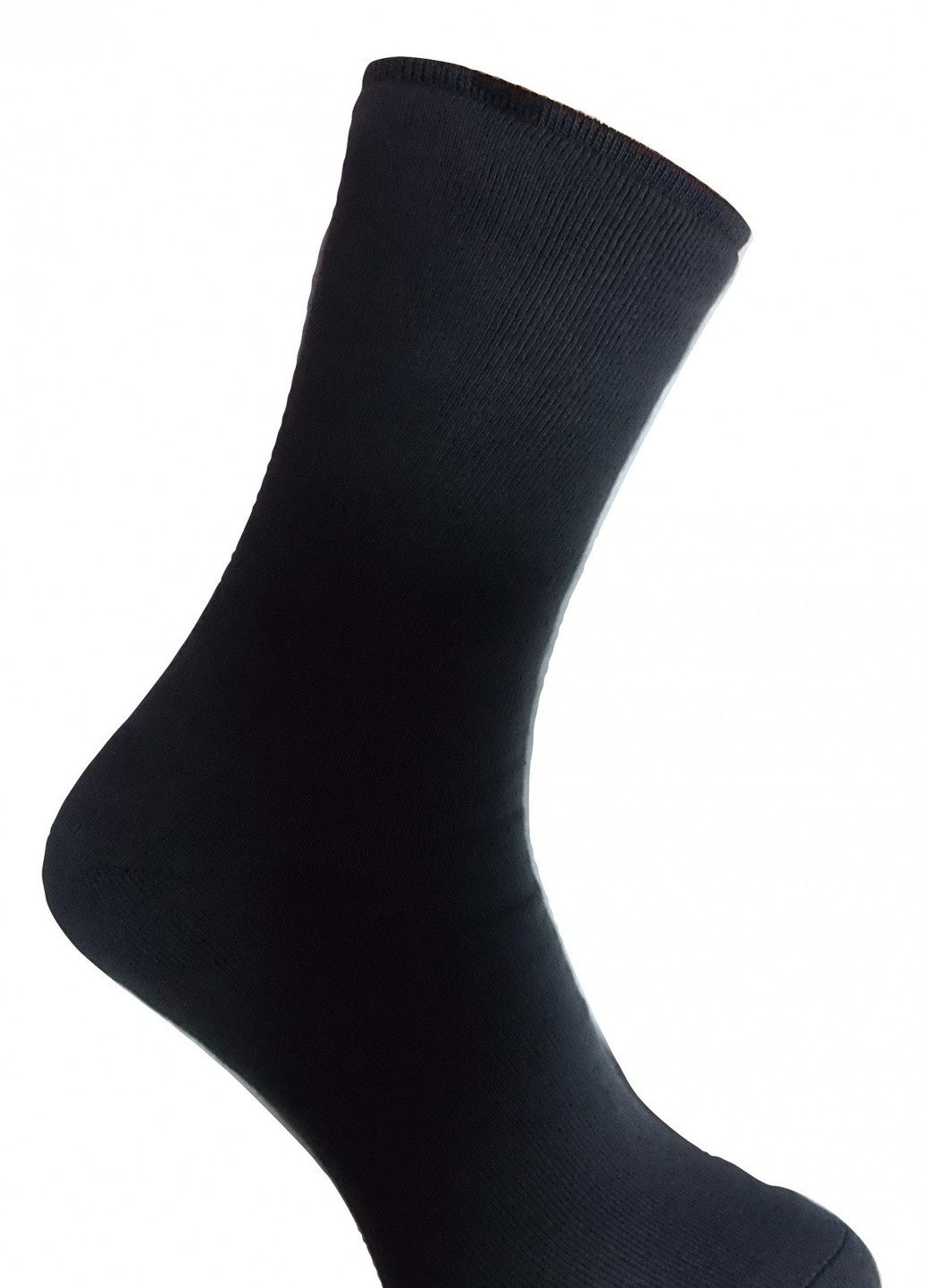 Шкарпетки чоловічі ТМ "Нова пара" плюш без резинки 442 середня висота НОВА ПАРА з ущільненім носком однотонні чорні повсякденні