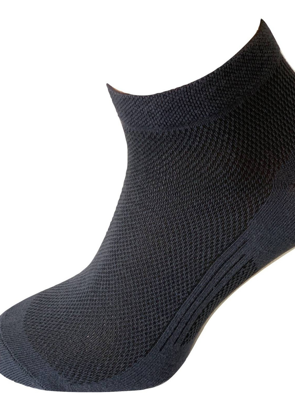 Шкарпетки ТМ "Нова пара" 430 304 літні, коротка висота, НОВА ПАРА з ущільненім носком однотонні темно-сірі повсякденні