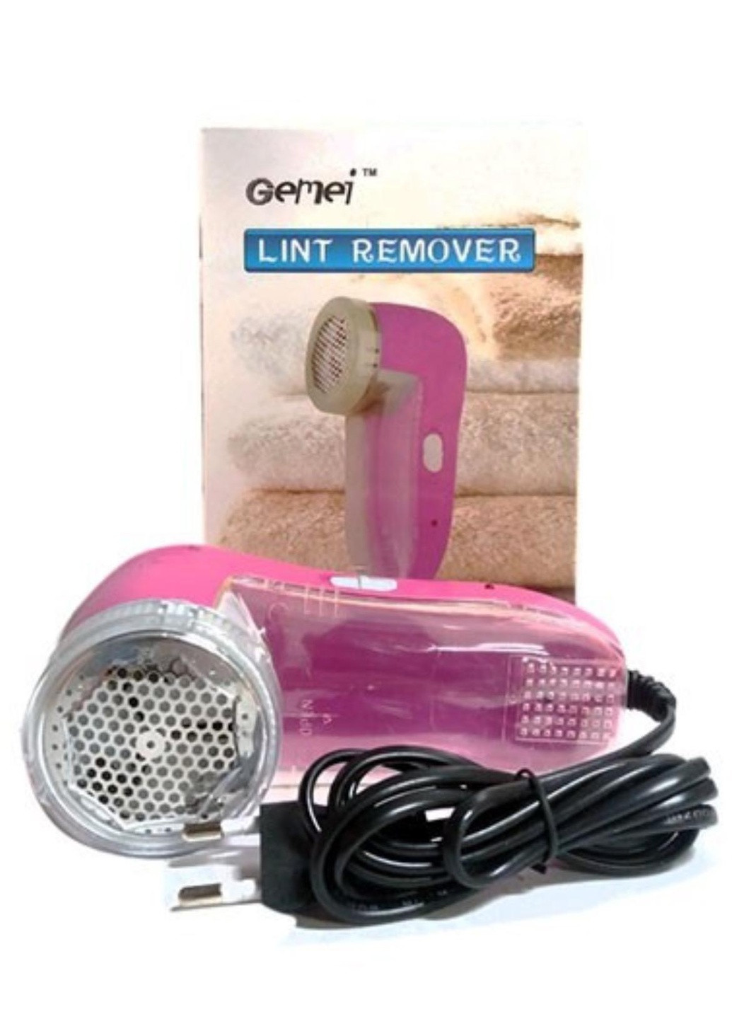 Машинка для видалення катишків для будь-якої тканиний, компактний розмір Gemei Gm-216 рожевий