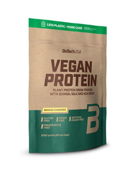 Vegan Protein 2000 g /80 servings/ Banana Biotechusa