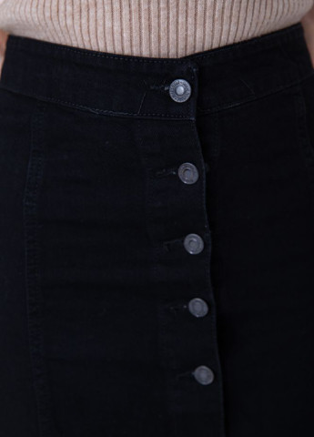 Черная джинсовая однотонная юбка Ager а-силуэта (трапеция)