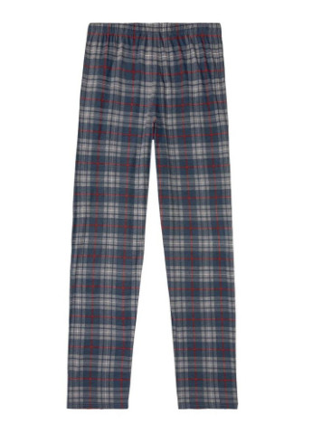Мужская пижама Livergy лонгслив + брюки однотонная тёмно-красная домашняя хлопок органический
